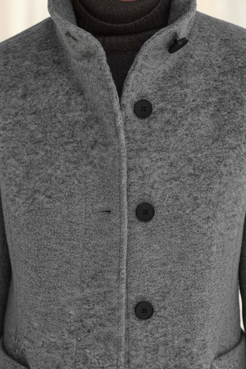 Coat Stand Collar Patch Pocket