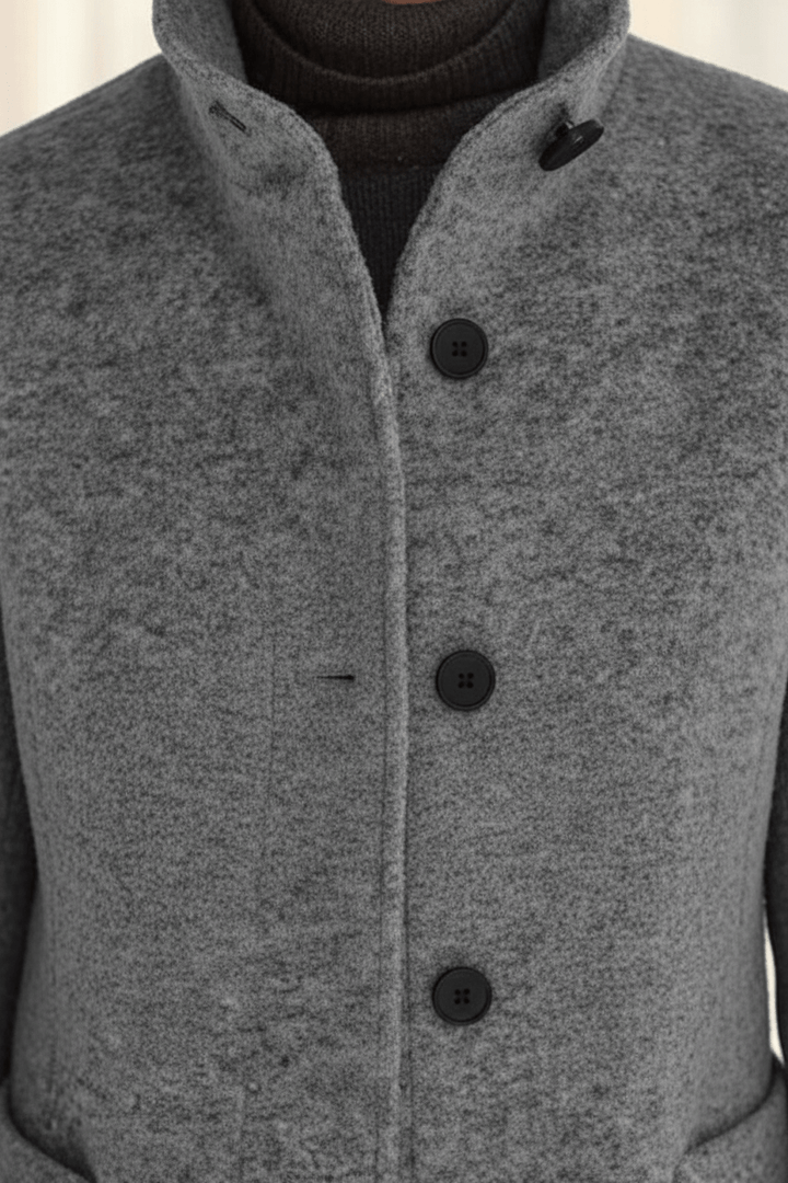 Coat Stand Collar Patch Pocket