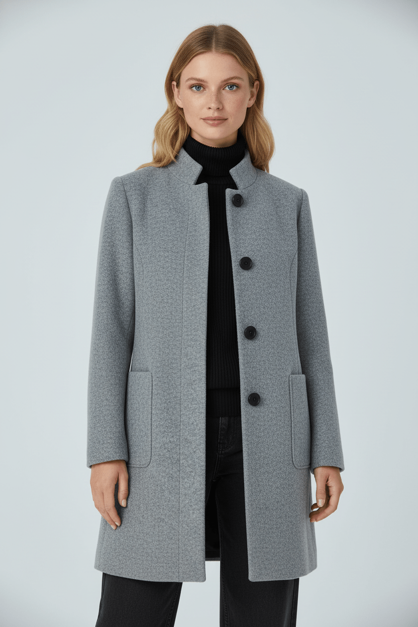 Coat Stand Collar Patch Pocket