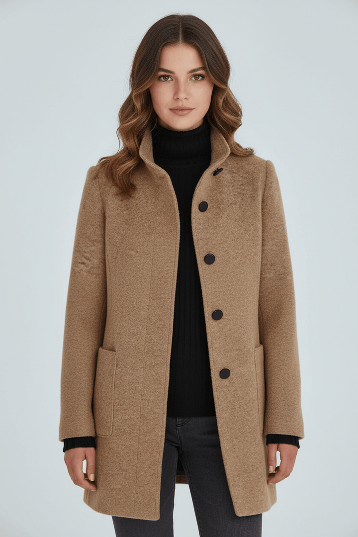 Coat Stand Collar Patch Pocket
