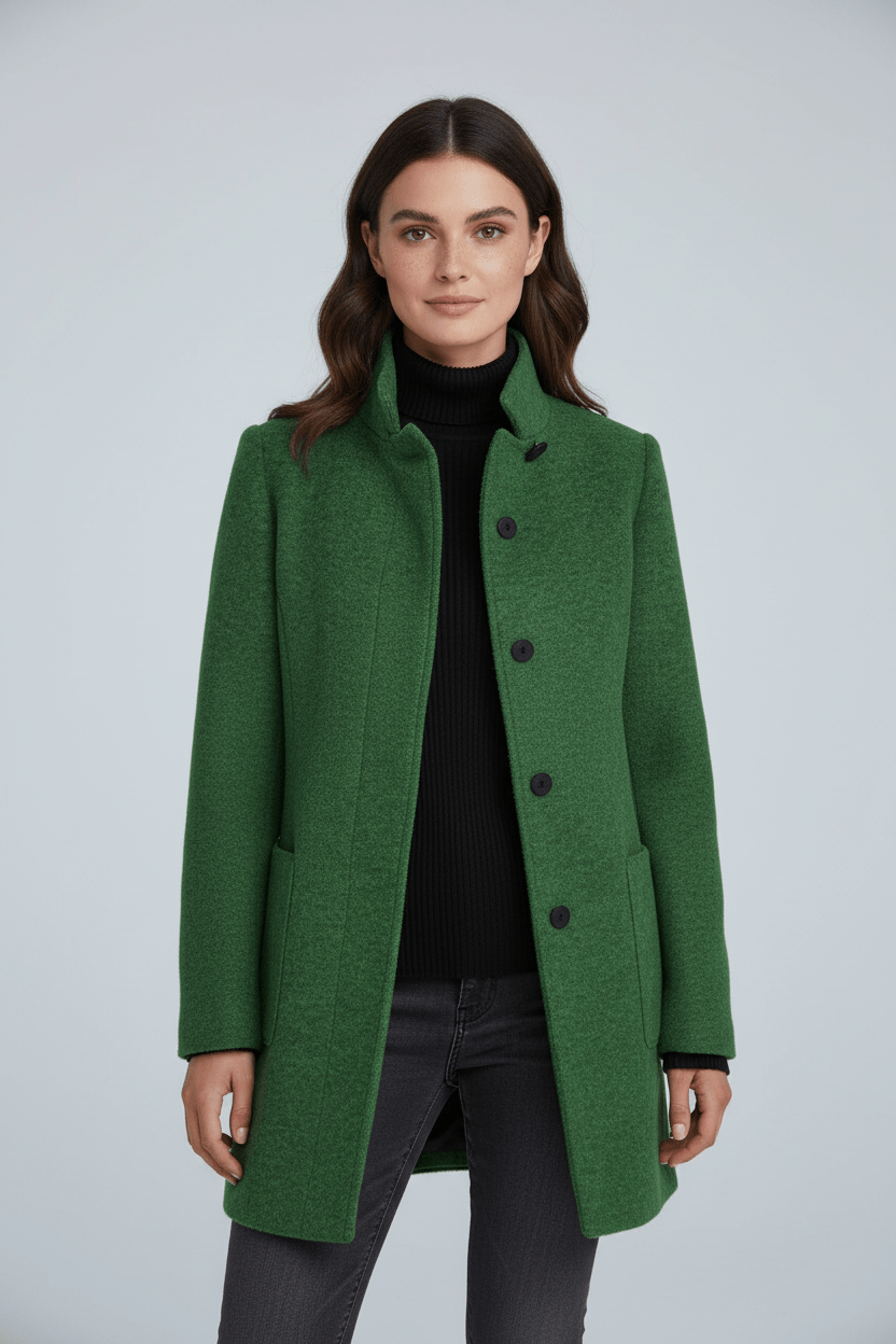 Coat Stand Collar Patch Pocket