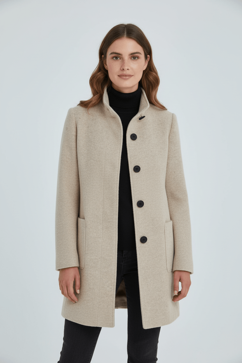 Coat Stand Collar Patch Pocket