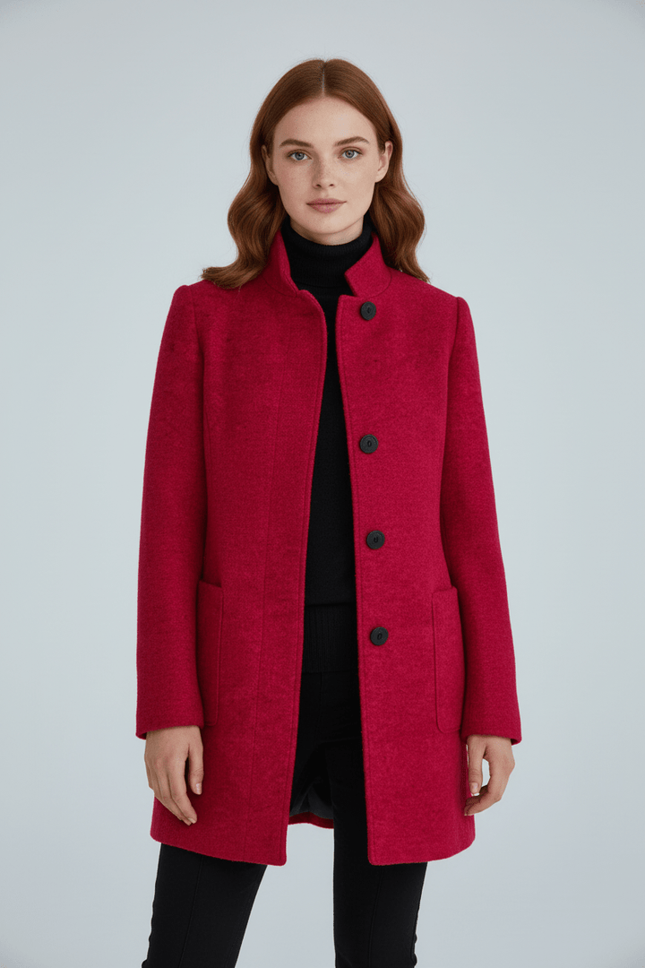 Ottoline | Women Stand Collar Tailored Winter Coat