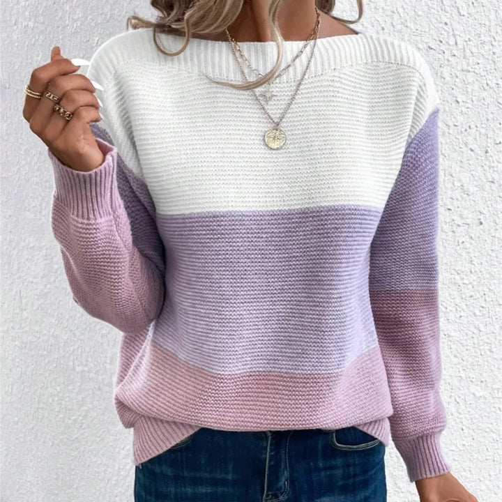 Berengaria | Women Colorblock Knit Sweater