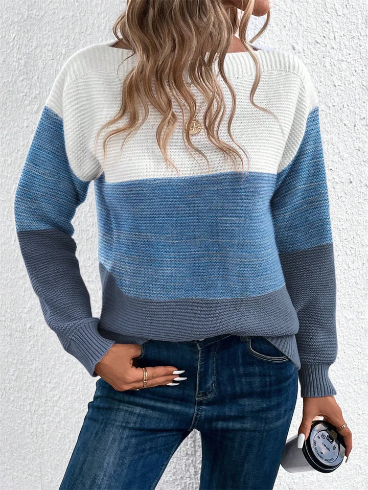 Berengaria | Women Colorblock Knit Sweater