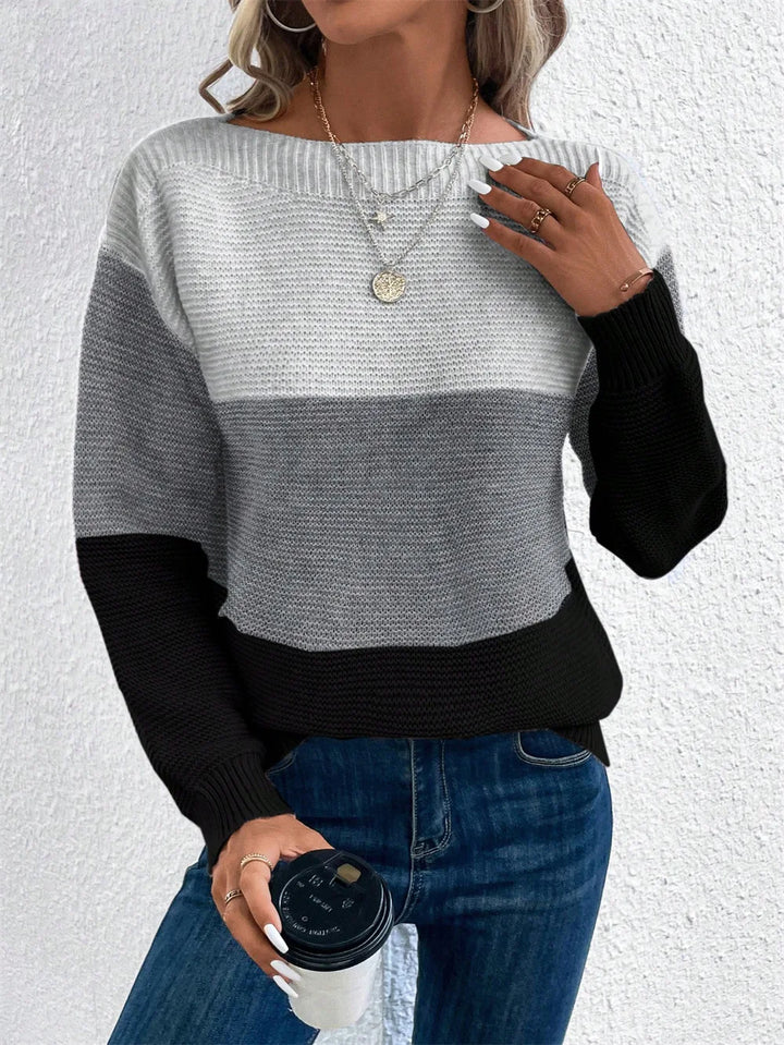 Berengaria | Women Colorblock Knit Sweater