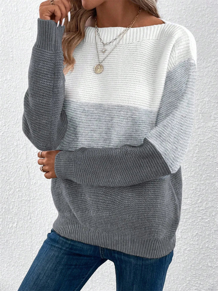 Berengaria | Women Colorblock Knit Sweater