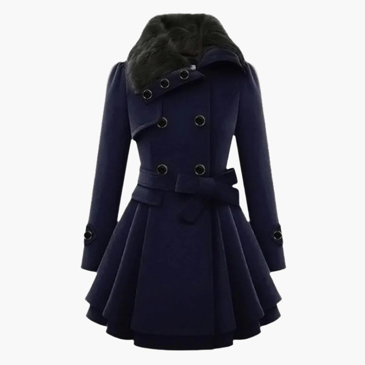 Belisama | Women Belted Flare Collar Coat