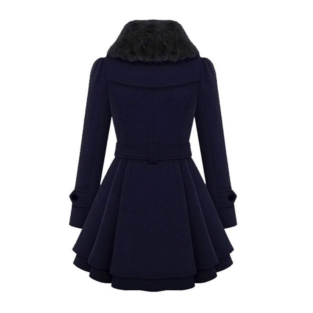 Belisama | Women Belted Flare Collar Coat