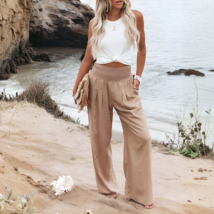 Winfrith | Women Elastic Waist Palazzo Pants