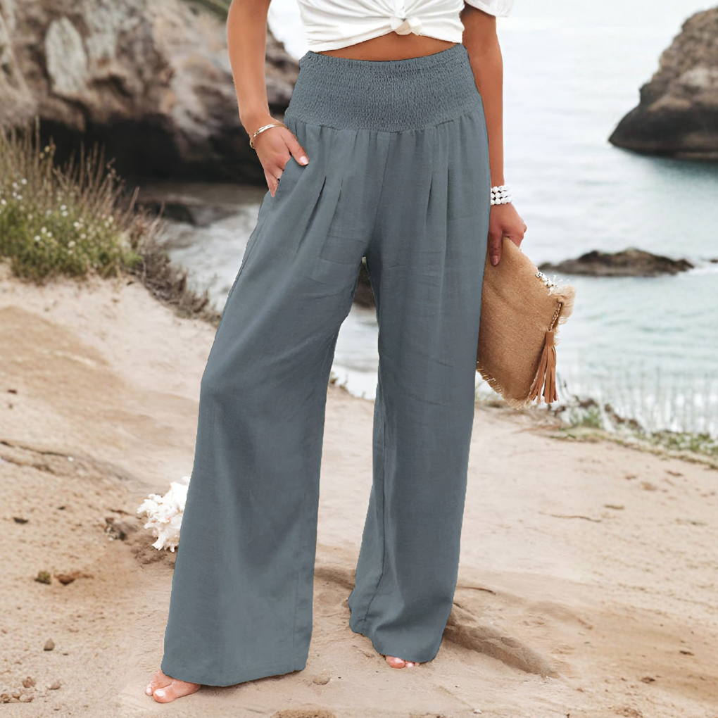 Winfrith | Women Elastic Waist Palazzo Pants