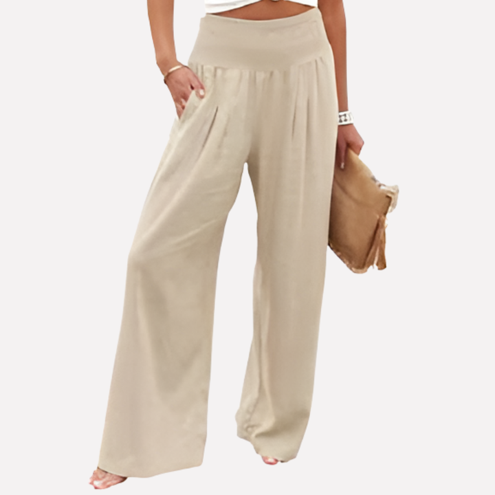 Winfrith | Women Elastic Waist Palazzo Pants