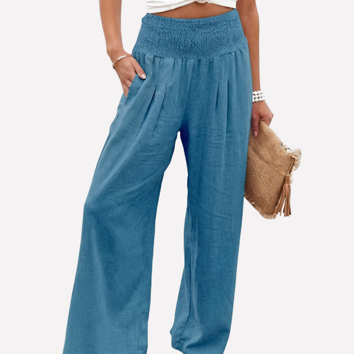 Winfrith | Women Elastic Waist Palazzo Pants
