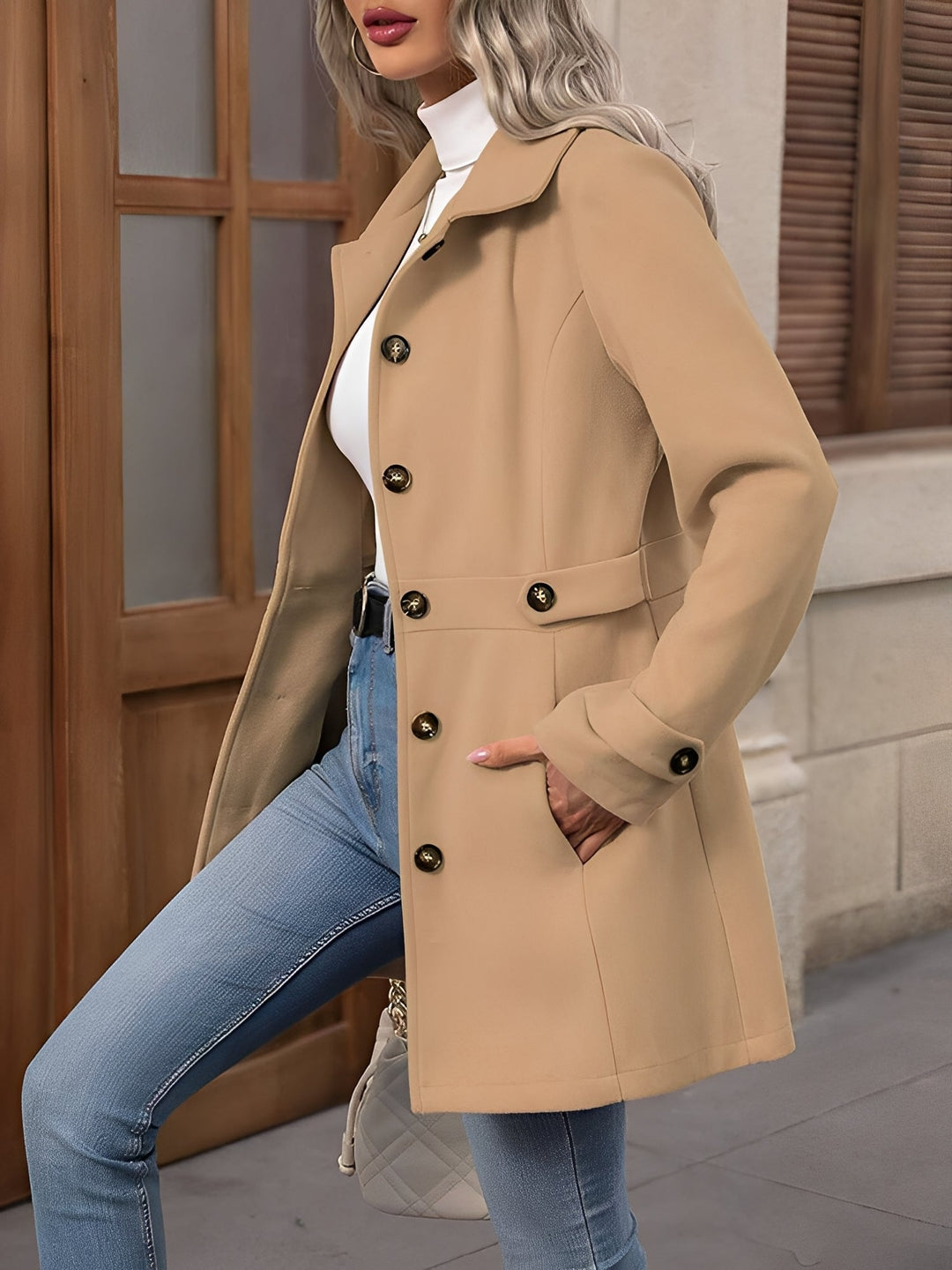Ursuline | Women Double Breasted Trench Coat
