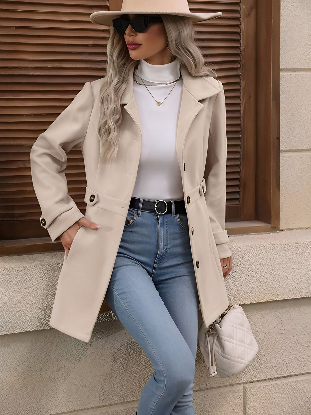 Ursuline | Women Double Breasted Trench Coat