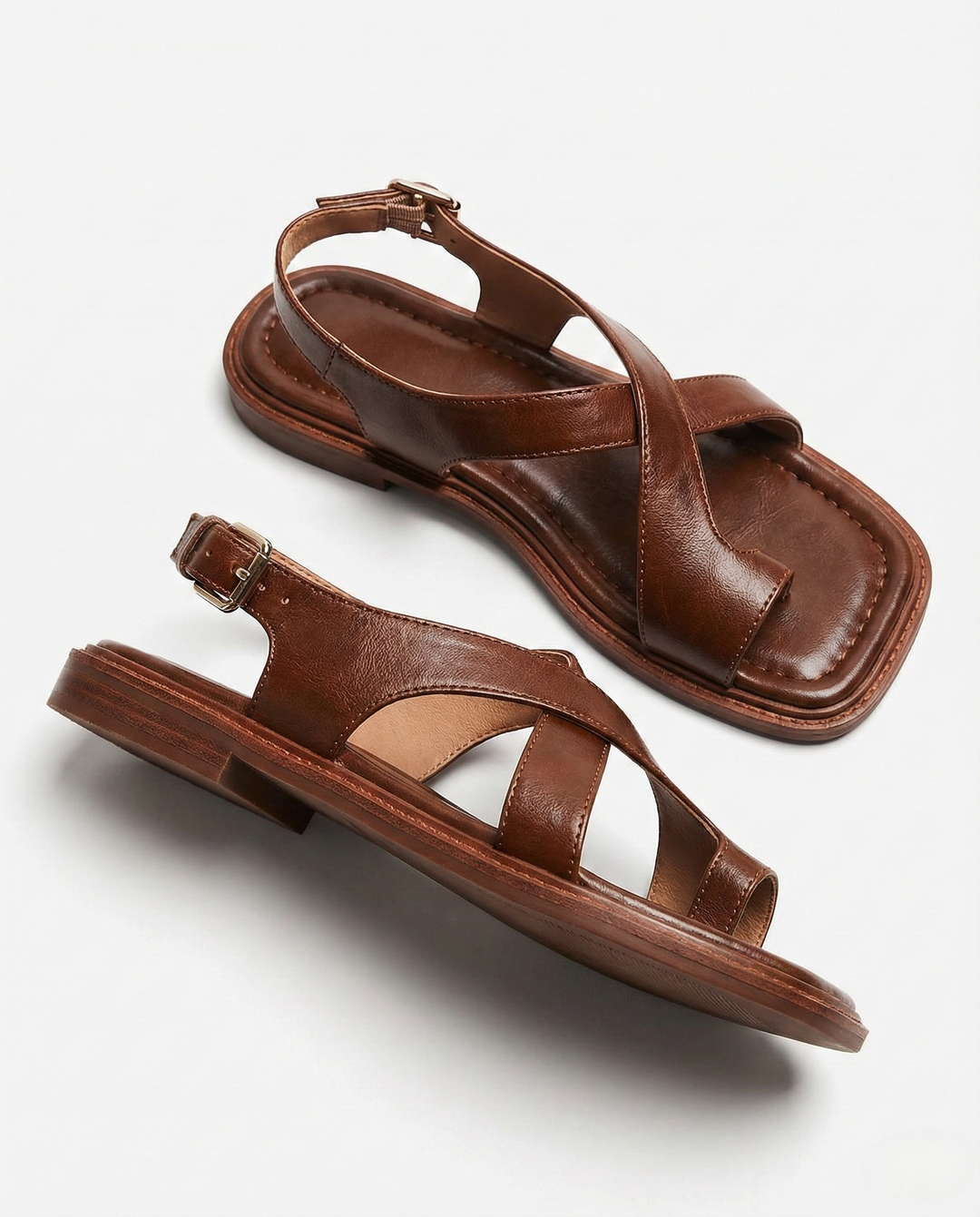 Amalia | Women's Cross Strap Slingback Platform Sandals