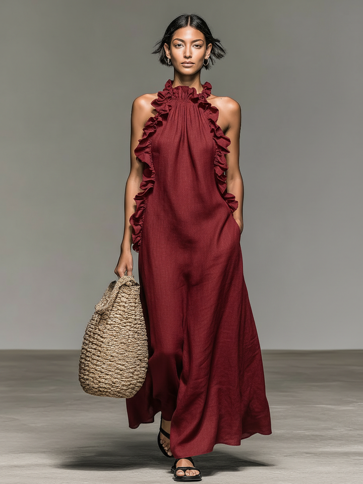 Fiadh | Women Halter Ruffle Sundress
