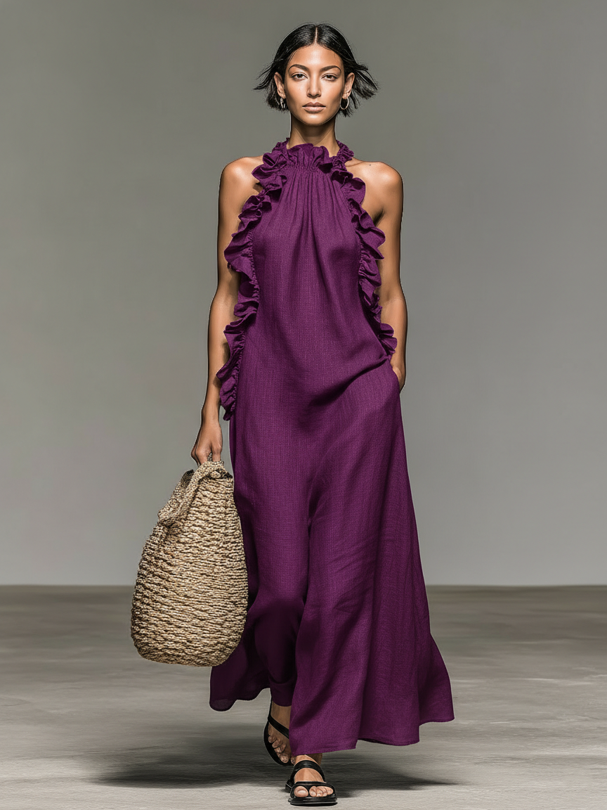 Fiadh | Women Halter Ruffle Sundress