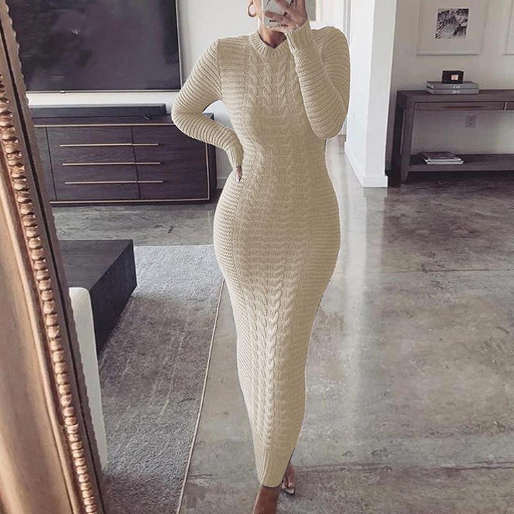 Ulrika | Women Bodycon Cable Long Sleeve Dress