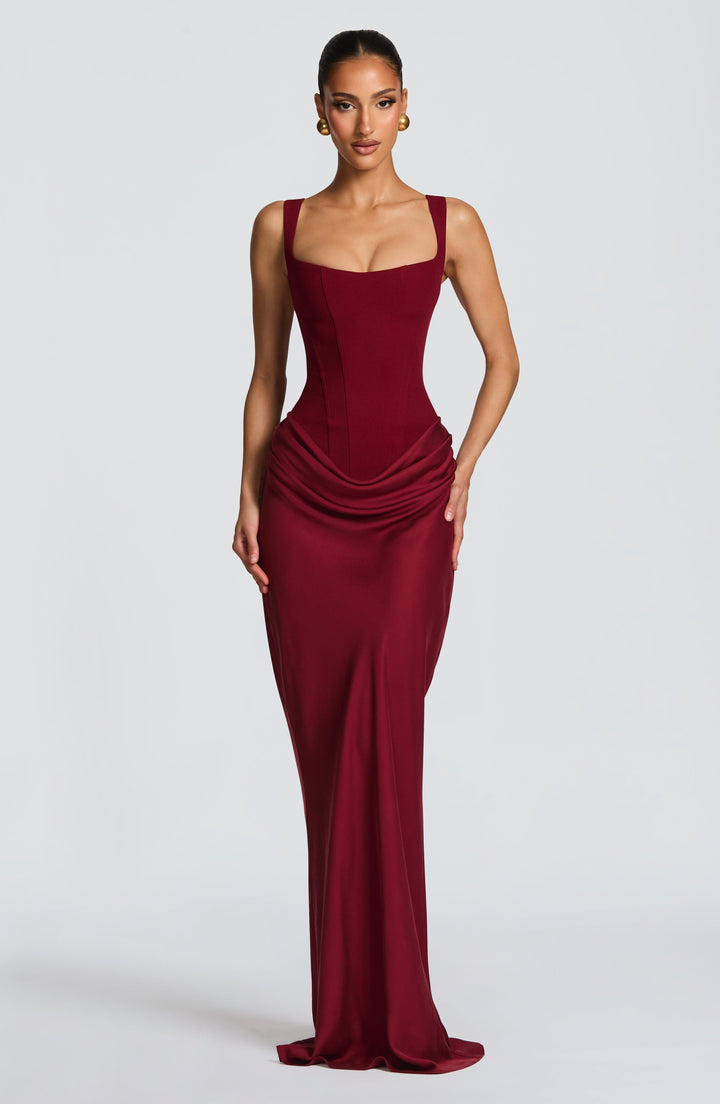 Aviva | Women Corset Square Neck Wedding Guest Dress