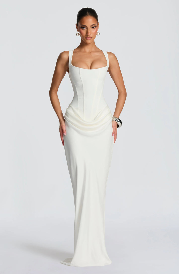 Aviva | Women Corset Square Neck Wedding Guest Dress