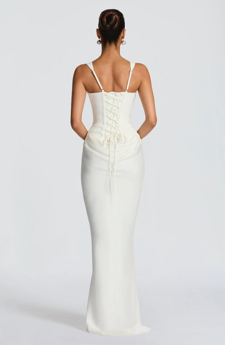 Aviva | Women Corset Square Neck Wedding Guest Dress