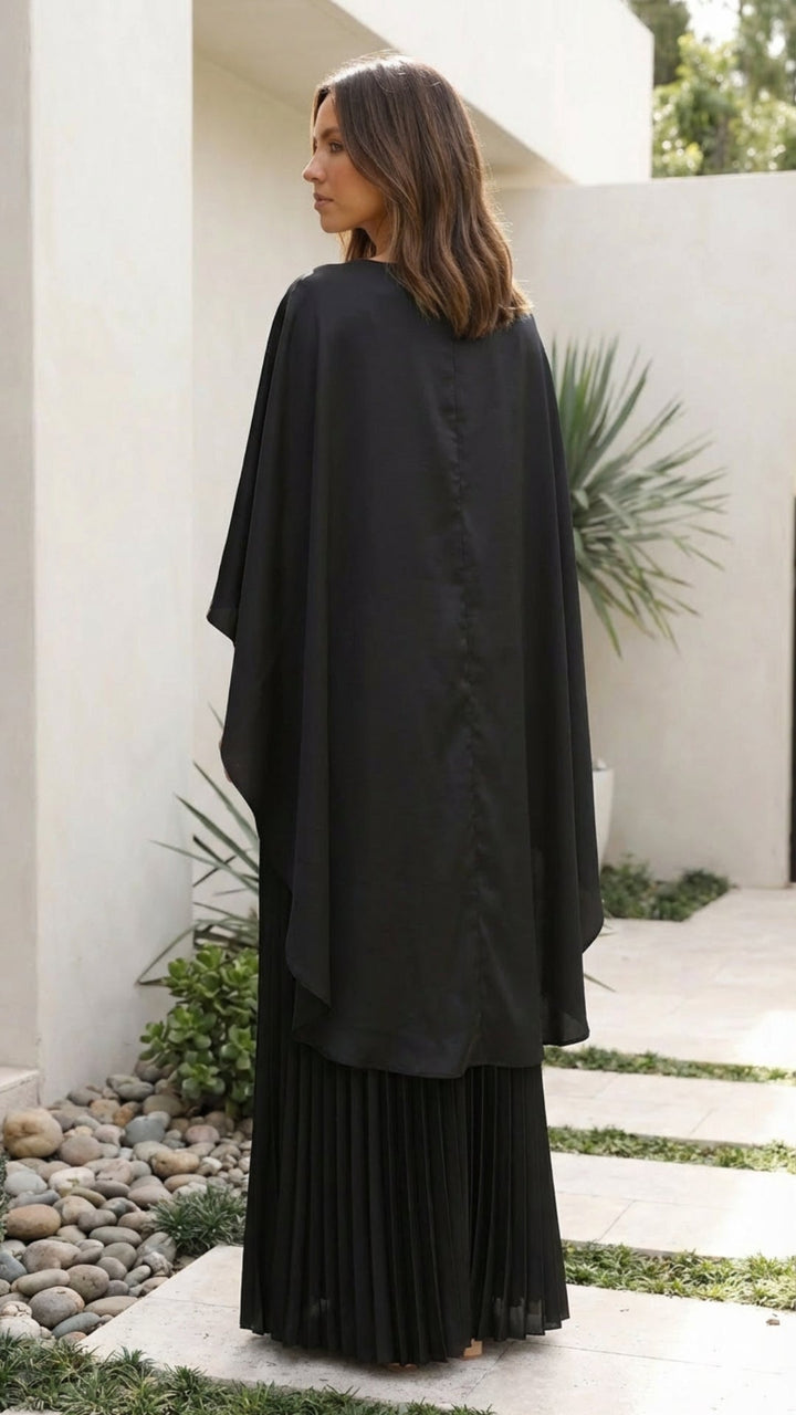 Ceridwen | Women Cape Sleeve Wedding Guest Dress