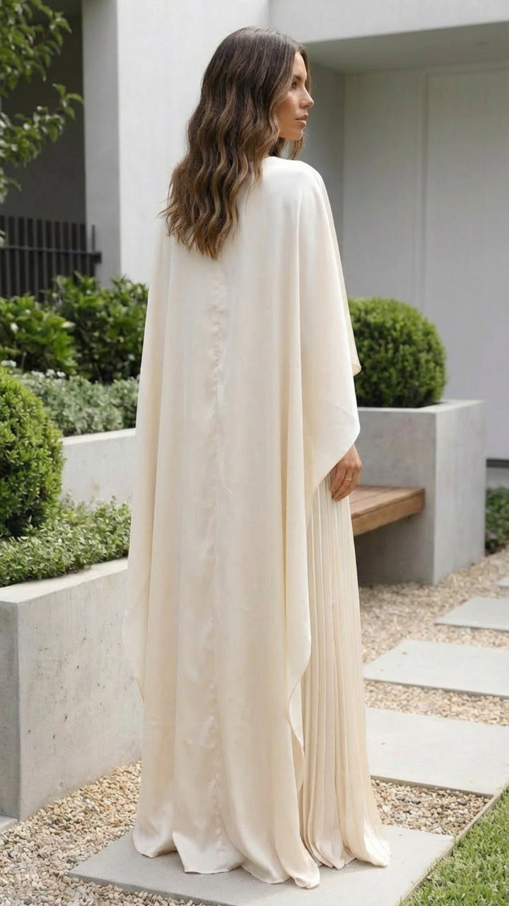 Ceridwen | Women Cape Sleeve Wedding Guest Dress