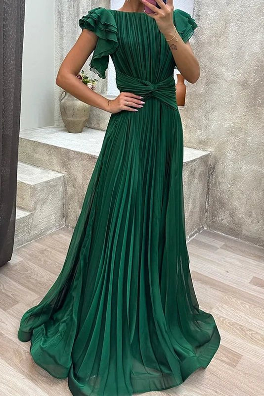 Enola | Women Pleated Flutter Wedding Guest Dress