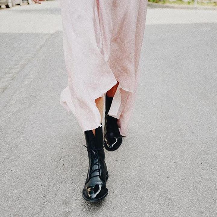 Lisa | Women's Brown Leather Stacked Heel Chelsea Boots