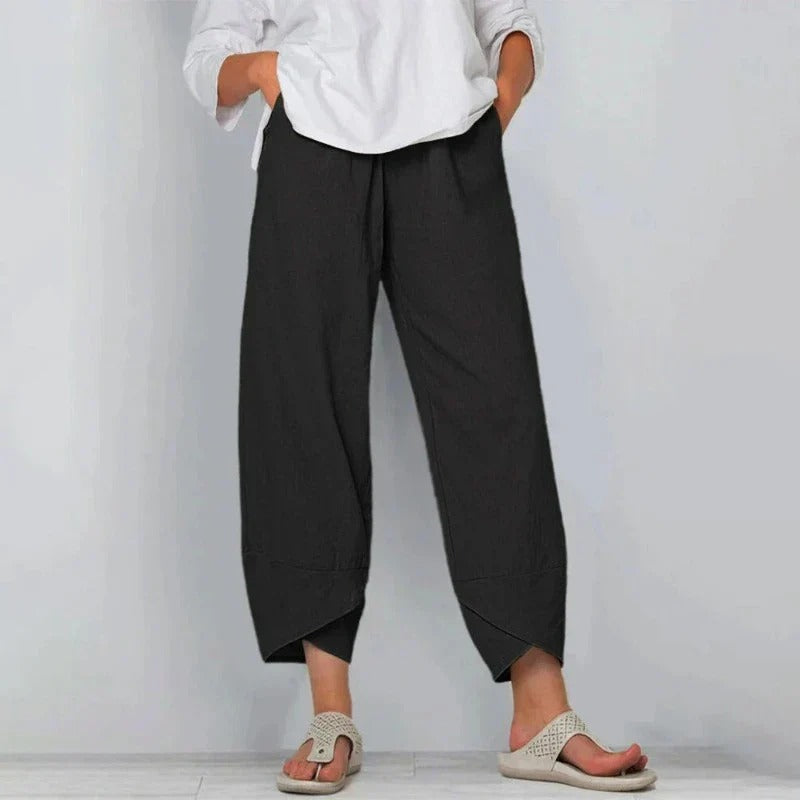 Merill | Women's Tulip Hem Linen Pants