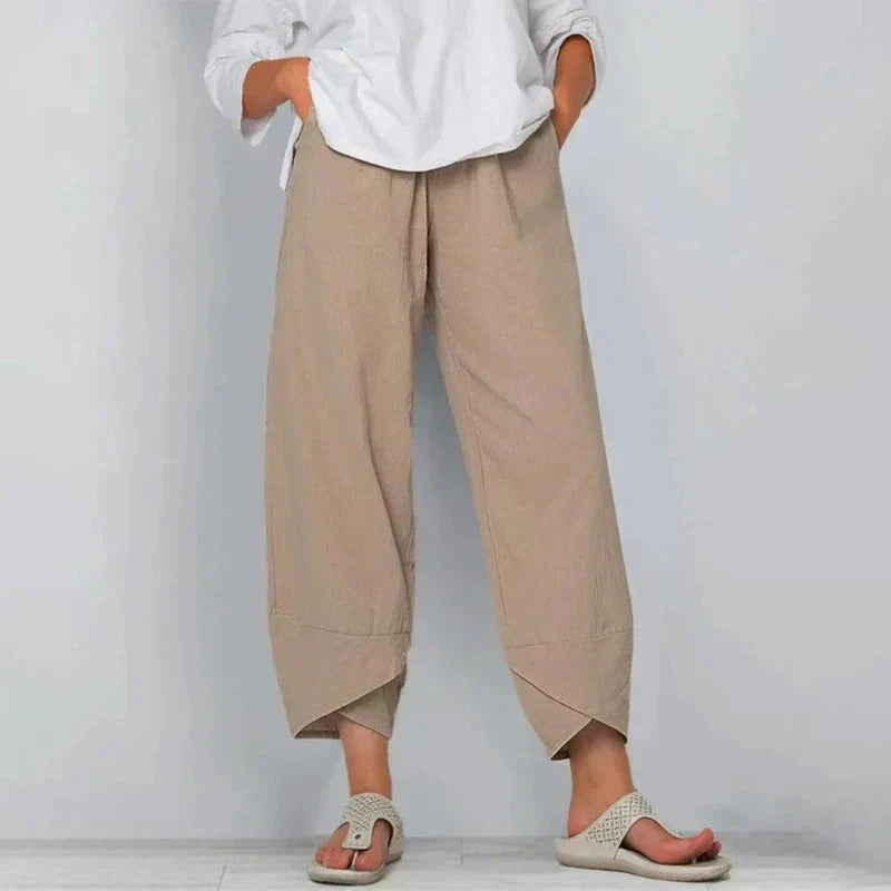 Merill | Women's Tulip Hem Linen Pants
