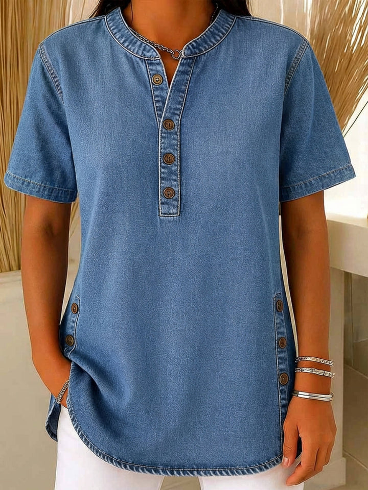 Annis | Women Relaxed Short Sleeve Blouse
