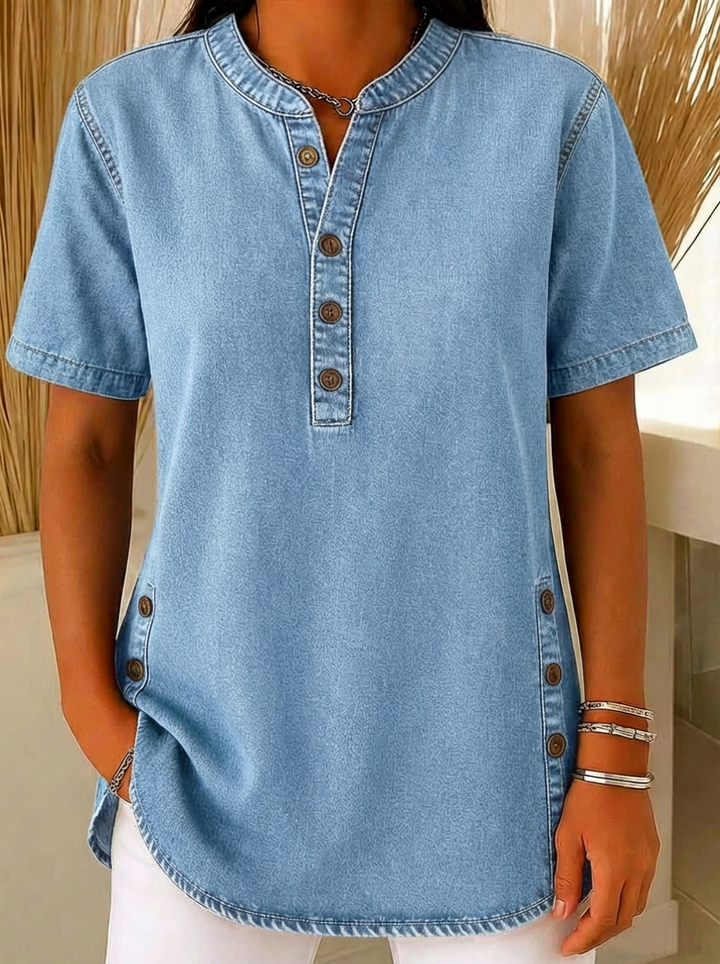 Annis | Women Relaxed Short Sleeve Blouse
