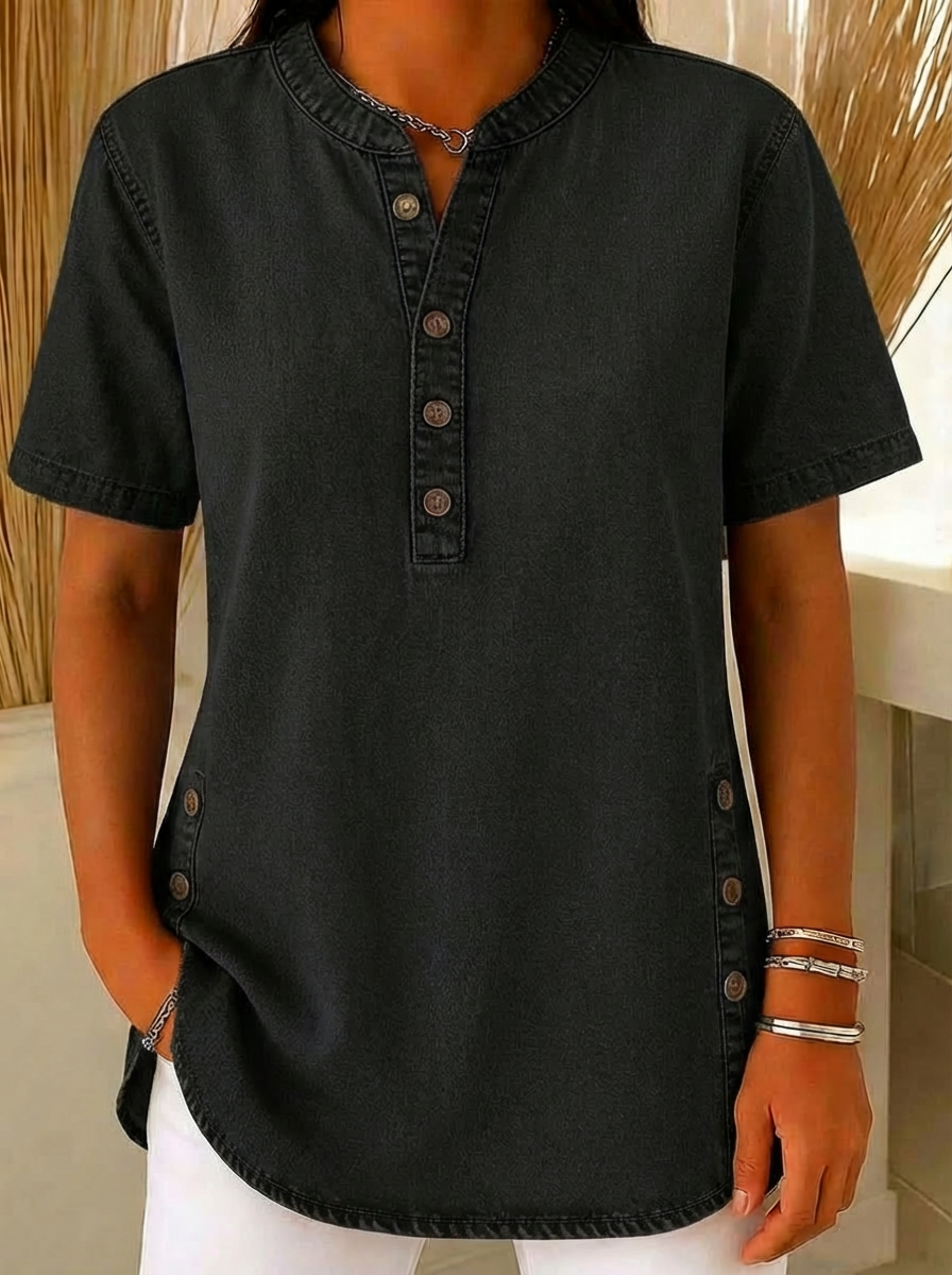 Annis | Women Relaxed Short Sleeve Blouse