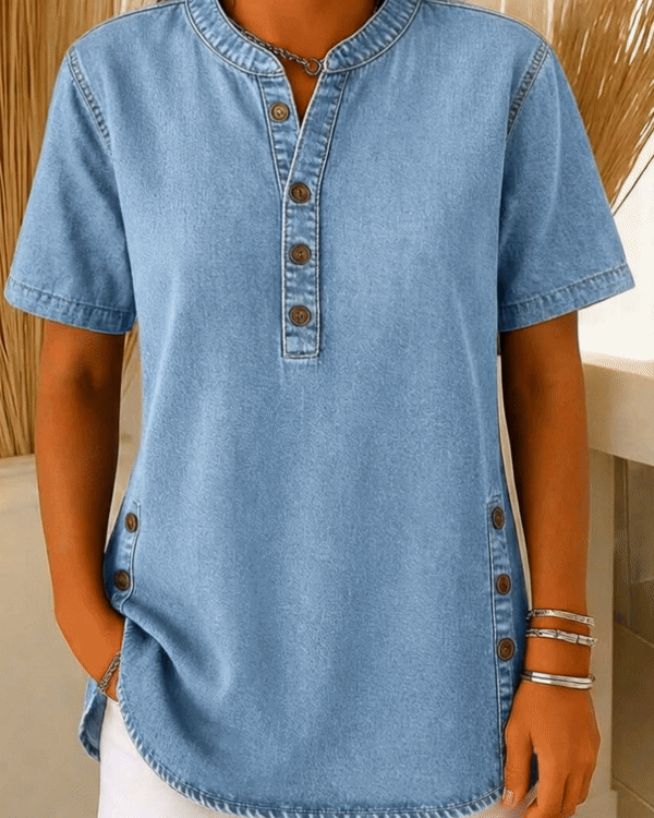 Annis | Women Relaxed Short Sleeve Blouse