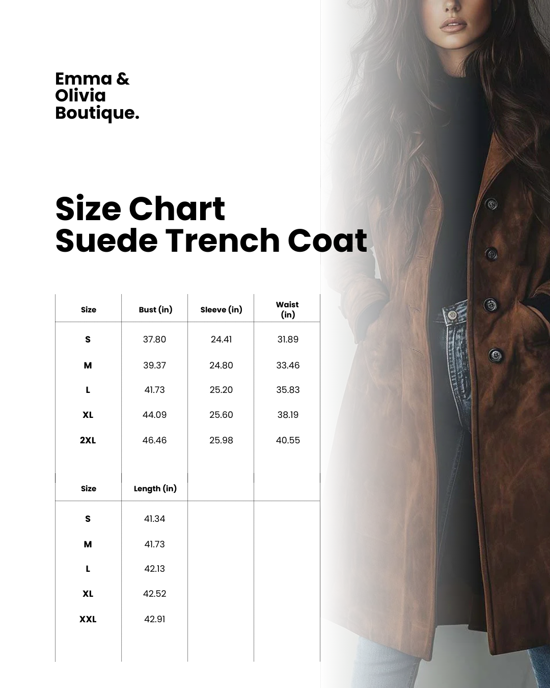 Gwawr | Women Suede Look Trench Coat