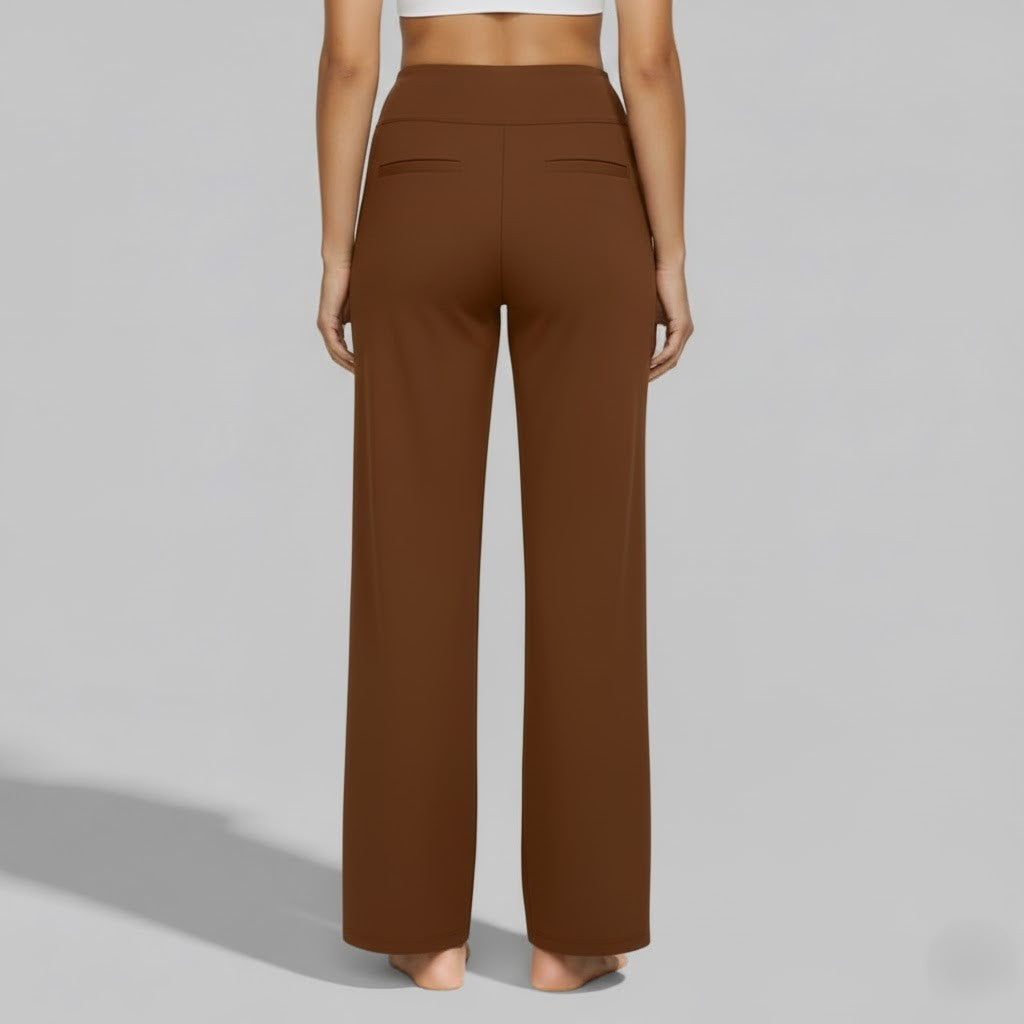 North | Women's Straight Leg High Waisted Casual Pants