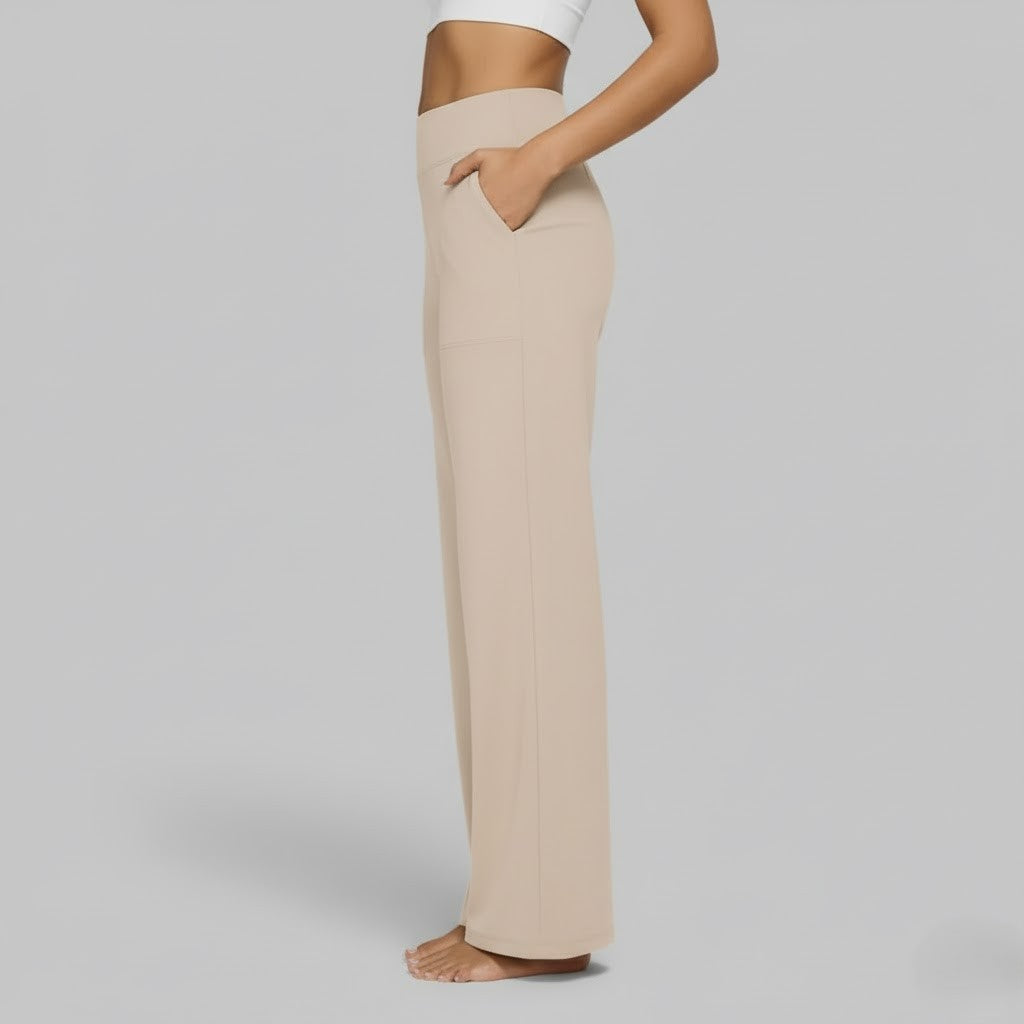 North | Women's Straight Leg High Waisted Casual Pants