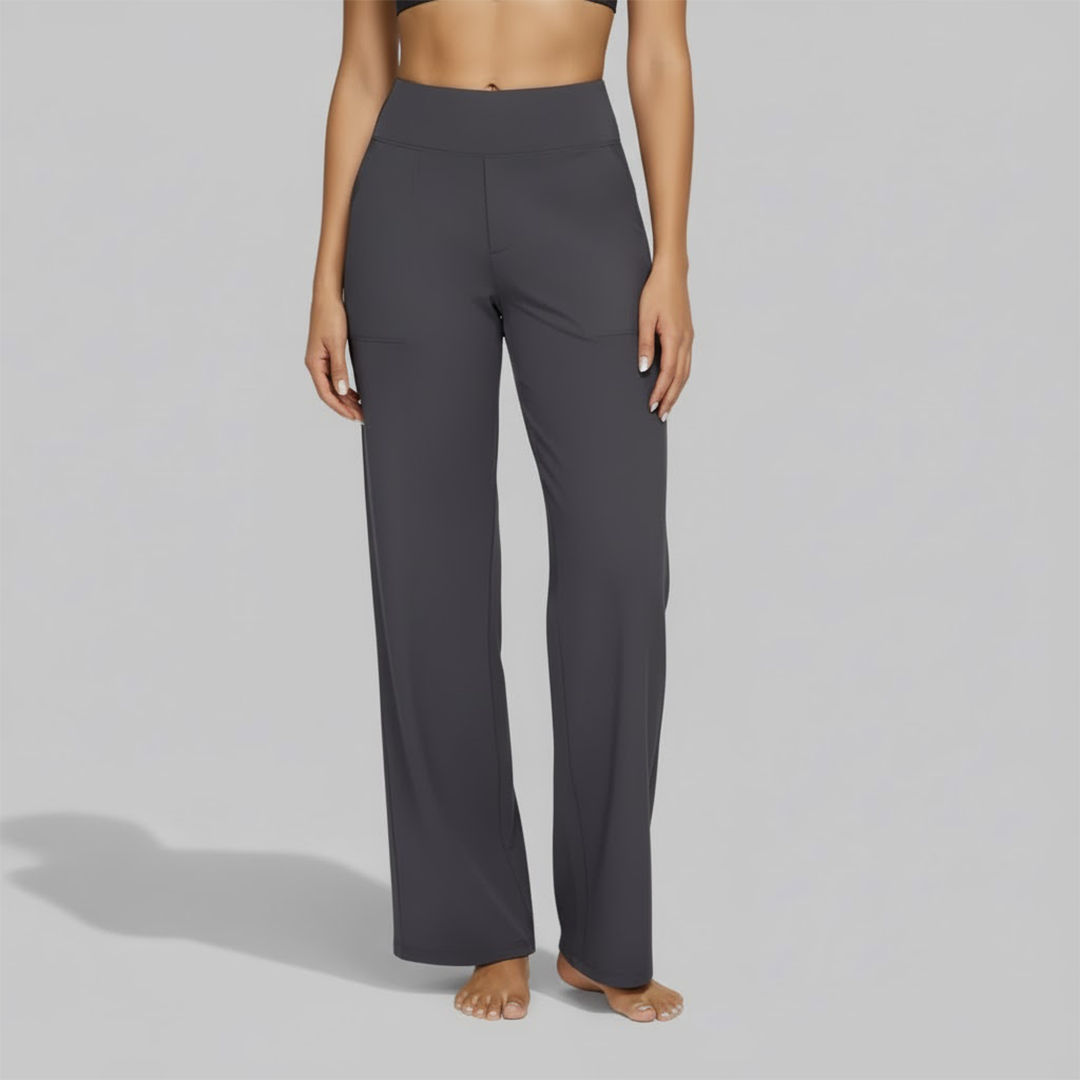 North | Women's Straight Leg High Waisted Casual Pants
