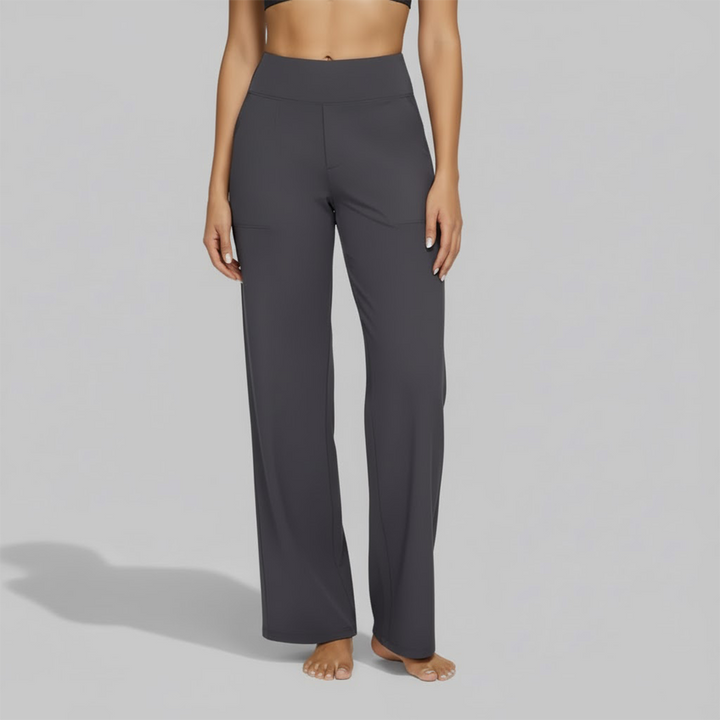 North | Women's Straight Leg High Waisted Casual Pants