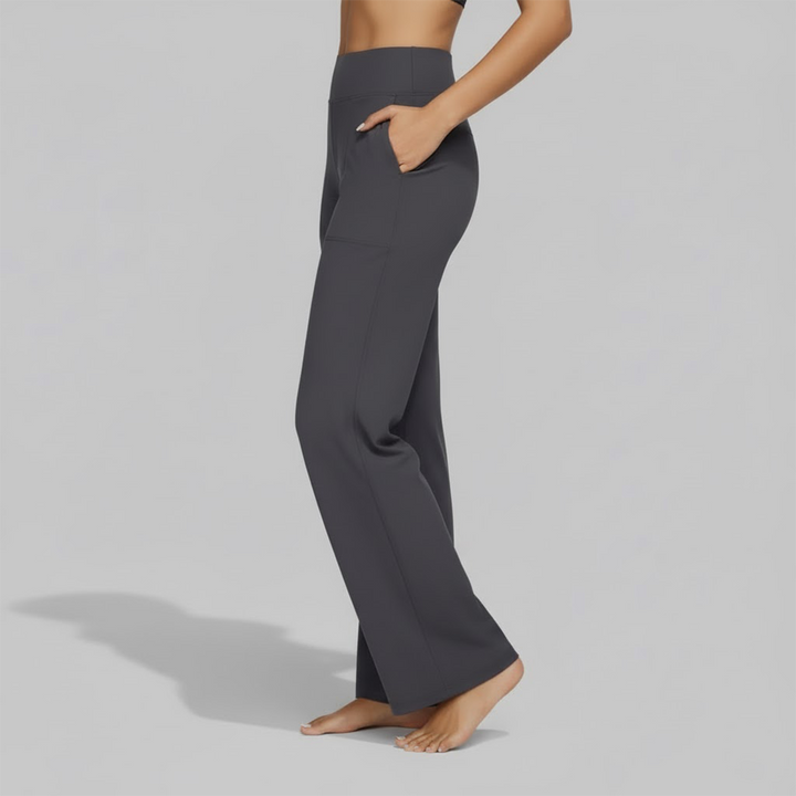 North | Women's Straight Leg High Waisted Casual Pants