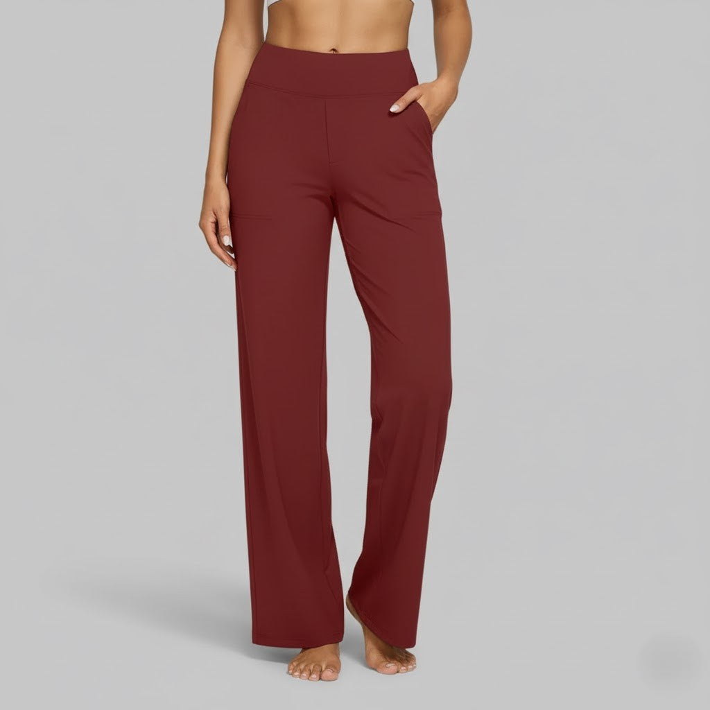 North | Women's Straight Leg High Waisted Casual Pants