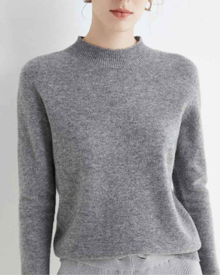 Hadlee | Women's Mock Neck Long Sleeve Fine Knit Sweater