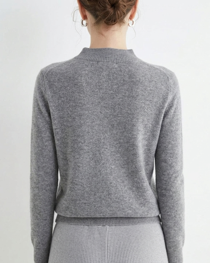 Hadlee | Women's Mock Neck Long Sleeve Fine Knit Sweater