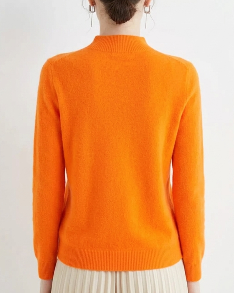 Hadlee | Women's Mock Neck Long Sleeve Fine Knit Sweater