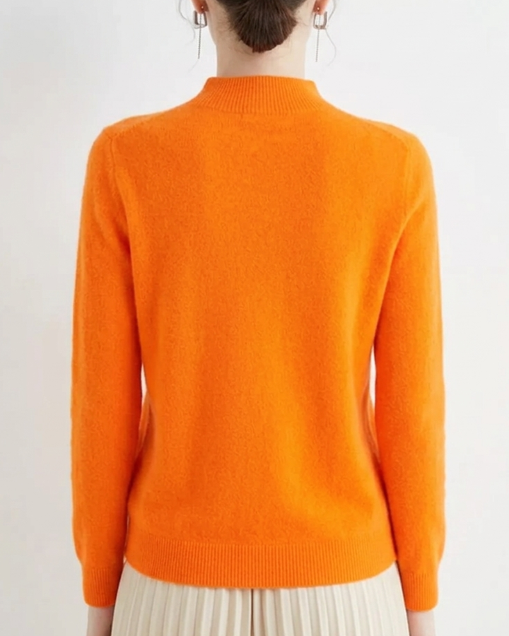 Hadlee | Women's Mock Neck Long Sleeve Fine Knit Sweater