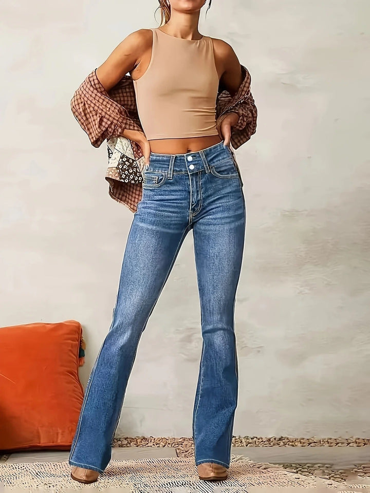 Aldgyth | Women High Rise Flare Jeans