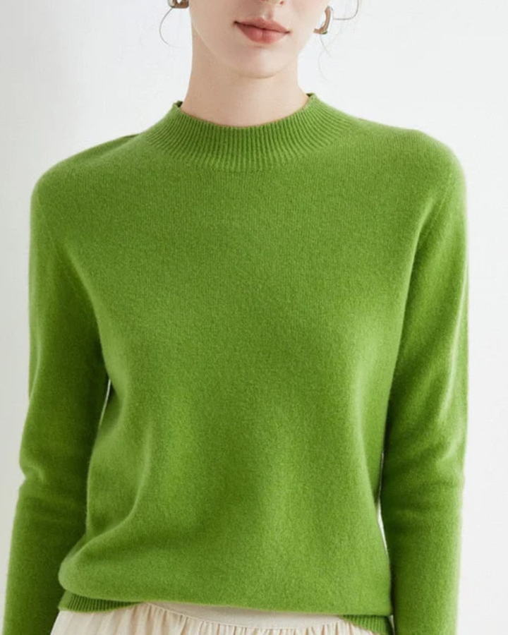 Hadlee | Women's Mock Neck Long Sleeve Fine Knit Sweater