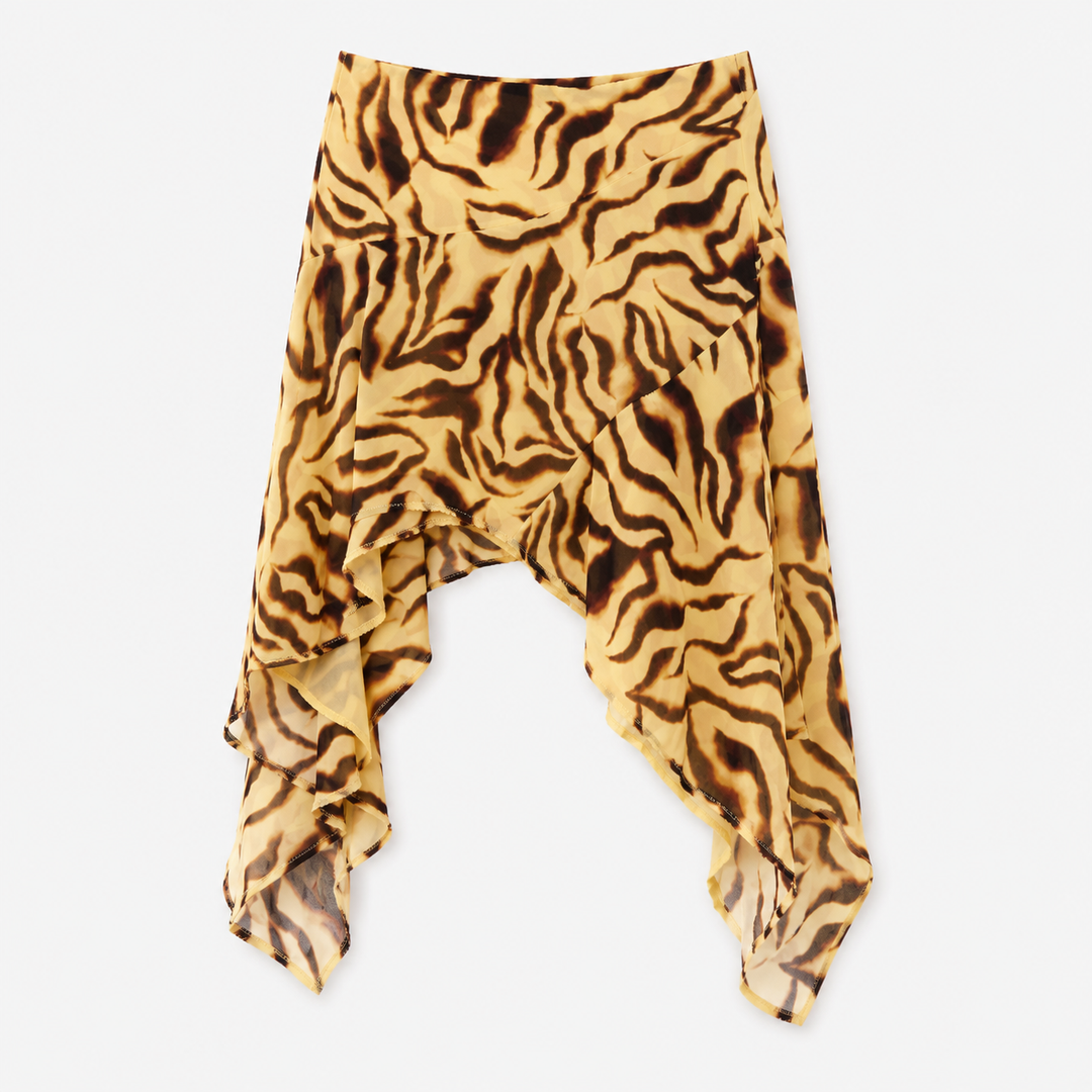 Aster | Women Tiger Print Midi Skirt